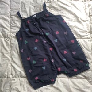 H & M conscious clothing navy blue toddler romper